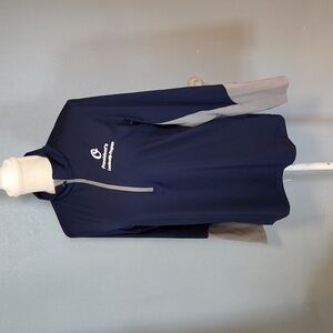 Russell Athletic Dri Power quarter zip long sleeve pullover colorblock s…